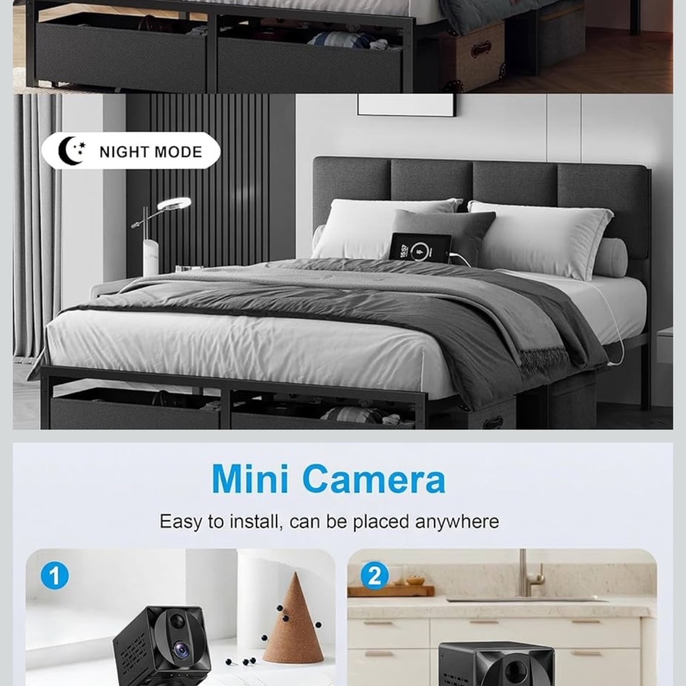5G Mini Black Security Camera - Picture 3 of 5